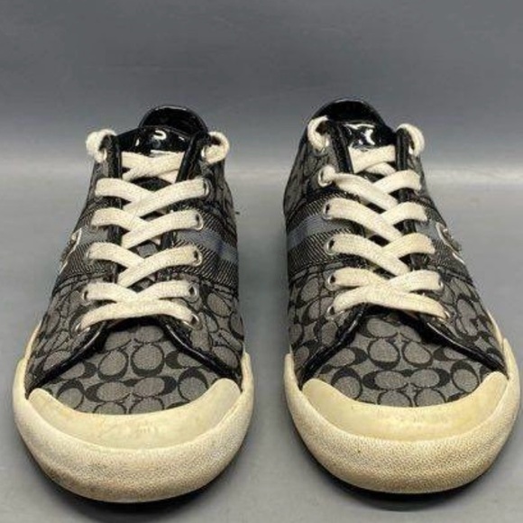 Coach Black and Gray Patterned Sneakers - Picture 1 of 5